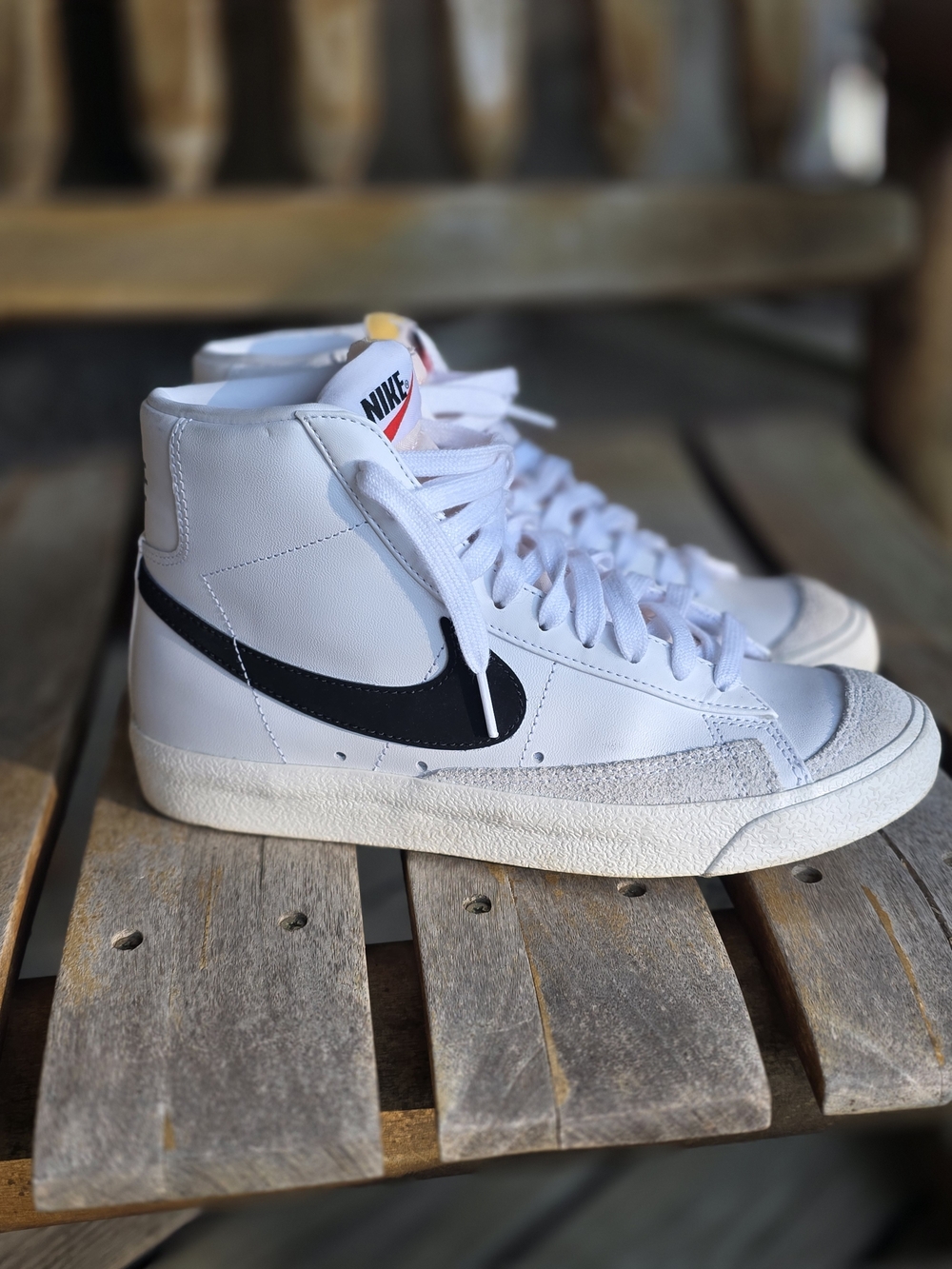 Nike Blazer Mid '77 Vintage White with Black Swoosh